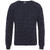 Basil Sweater Navy S Fisherman knit crew neck 