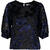 Jules Top Black AOP S Velvet burnout top 