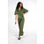 Victoria Jumpsuit Olivine S Satin wrap jumpsuit 