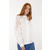 Arlene Blouse White S Poplin lace blouse 