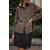 Kristalina Shirt Brown M Stretch overshirt 