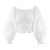 Gamela Top White M LS crop top 