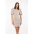 Keiyaa Dress Sand S Dress with puffed sleeves 