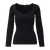 Freja Sweater Black S Sweetheart rib LS top 