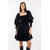 Milagros Dress Black M Stretch linen dress 